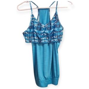 Blue Geometric Patterned Blouse